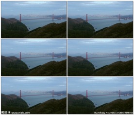 远眺旧金山金门大桥