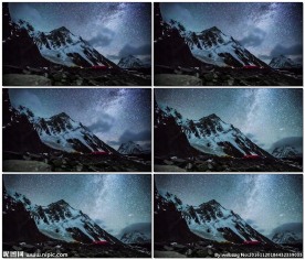 时间流逝的夜空与日出