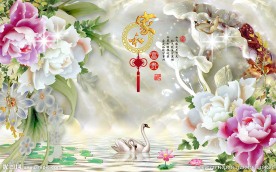 家和富贵玉雕背景墙