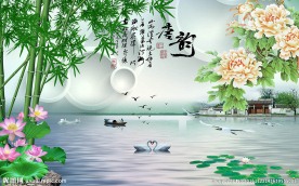 唐韵中式背景墙