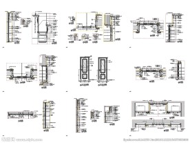 木门装饰结构安装大样图