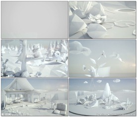 折纸风格自然生长动画