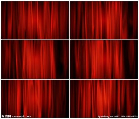 CG红色的窗帘