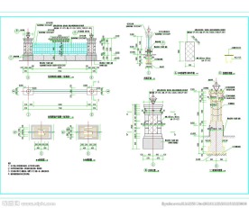 住宅围墙建筑设计CAD图