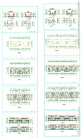 四六拼联排别墅设计CAD图