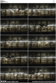 地铁外后退移动的场景