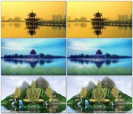 湖心亭故宫角楼大佛视频