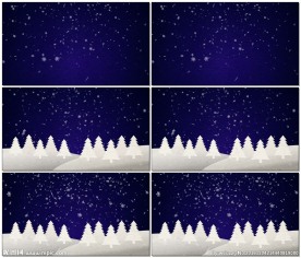 蓝色背景下的圣诞树