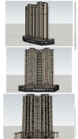 古典风格高层建筑草图大师模型