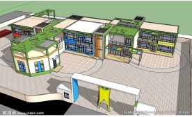 幼儿园设计建筑草图大师SU模型