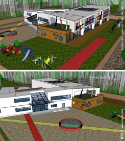 幼儿园建筑草图大师SU模型