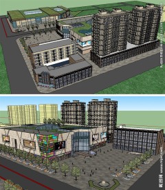 商场建筑草图大师SU模型
