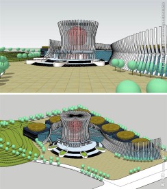 SU博物馆纪念馆美术馆建筑模型