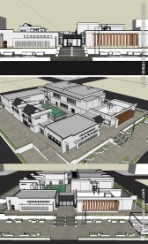 SU博物馆纪念馆美术馆建筑模型
