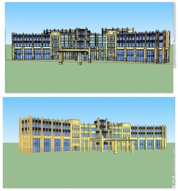 新古典酒店建筑草图大师SU模型