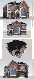 别墅建筑草图SU模型