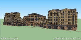 地中海风格建筑草图模型