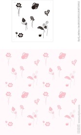 立洲硅藻泥印花 小碎花图案