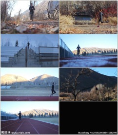 美女一个人晨跑锻炼