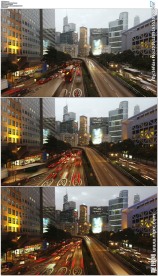 香港白天到黑夜延时