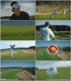 商务人士打高尔夫球