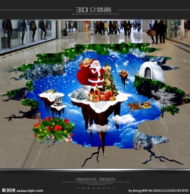 圣诞立体画