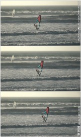 壮观海浪冲浪帆船