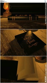 复古童话书翻书绿屏抠像