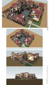 西班牙风格建筑草图大师SU模型