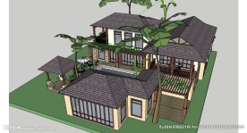 东南亚风格SketchUp别墅