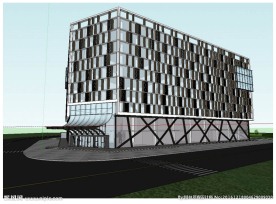 办公楼建筑设计方案SU模型
