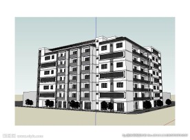 办公楼建筑草图大师SU模型