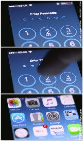 智能手机输入屏幕解锁密码