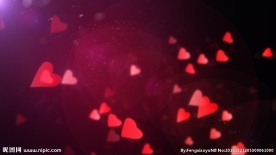 婚礼节日心形特效背景