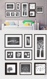 黑白意境无框画