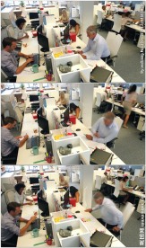 公司员工上班忙碌快速动态