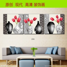 花朵无框画装饰画