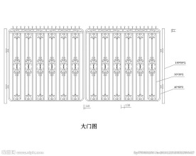不锈钢铁花大门示意图
