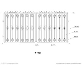 不锈钢铁花大门示意图