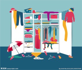 多层空间的衣柜