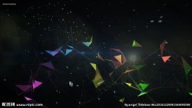 充满活力点线面网格抽象视频素材