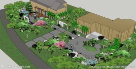 草图大师SU公园广场环境图片