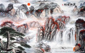 山水壁画