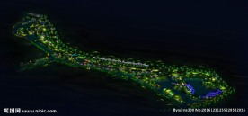 总体照明规划设计鸟瞰图