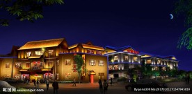 仿古建筑群亮化照明设计