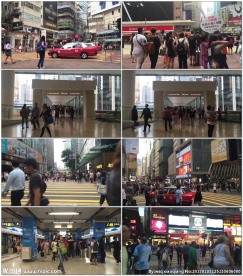 香港街头人来人往