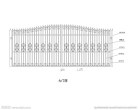 不锈钢铁花大门示意图