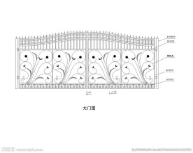 不锈钢大门示意图