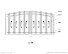 不锈钢铁花大门示意图