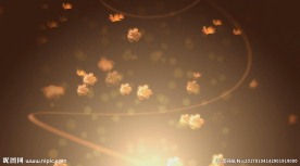 彩色梦幻般星金花飘落 视频